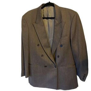 Mens 52 Drop6 Toscanini Double Breathed Wool Blend Jacket Blazer Italy Made Gray